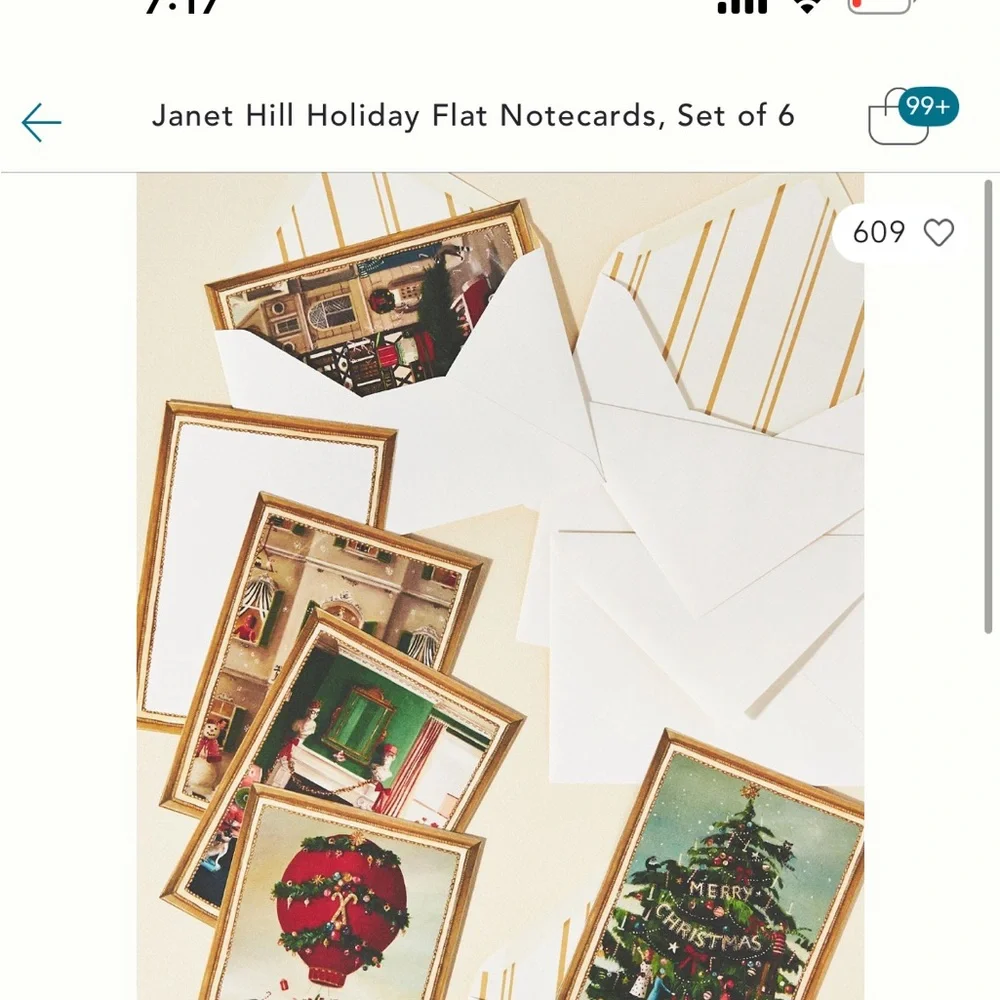 Anthropologie Holiday‎ Notecards - Festive Red and Green Set